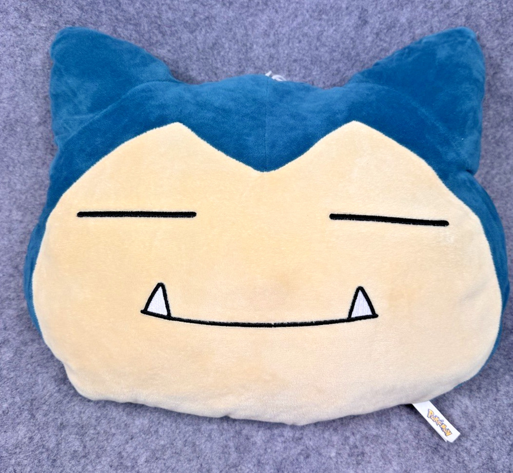 Pokemon Snorlax Plush Pillow Head Cushion Toy Factory 15" Large 2022 Nintendo
